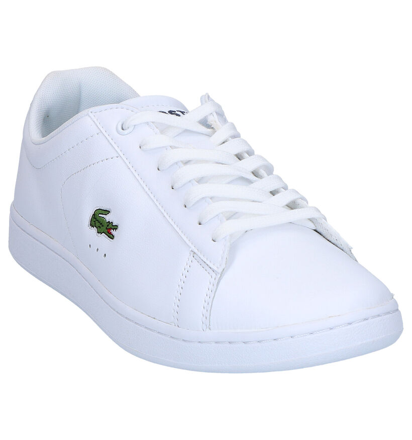 Lacoste Carnaby Sneakers en Blanc en cuir (266917)