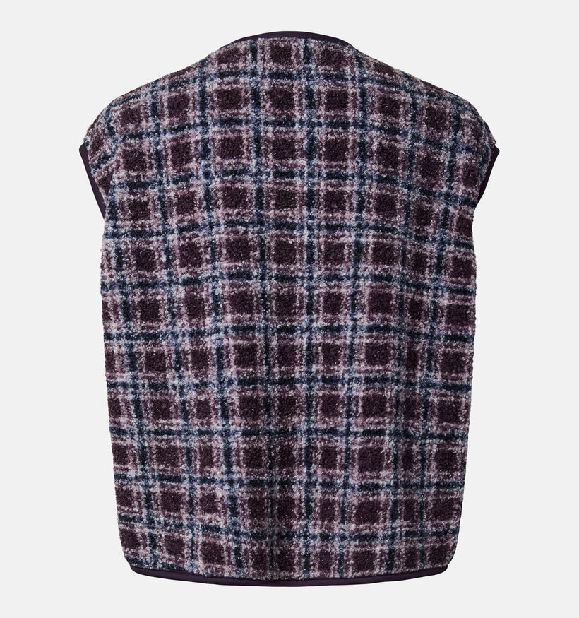 Pieces Katty Teddy Gilet en Bordeaux pour femmes (382233)