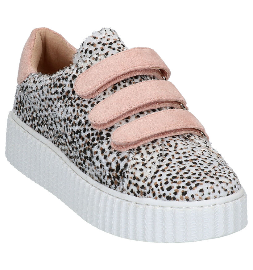 Vanessa Wu Witte Sneakers in stof (277325)