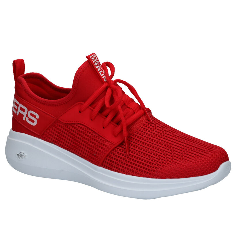 Skechers Go Run Fast Sneakers Slip-on en Rouge en textile (266936)