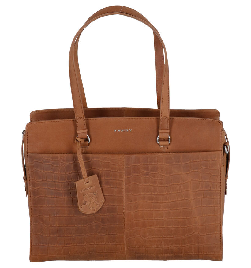 Burkely Croco Caia Zwarte Laptoptas in leer (297514)