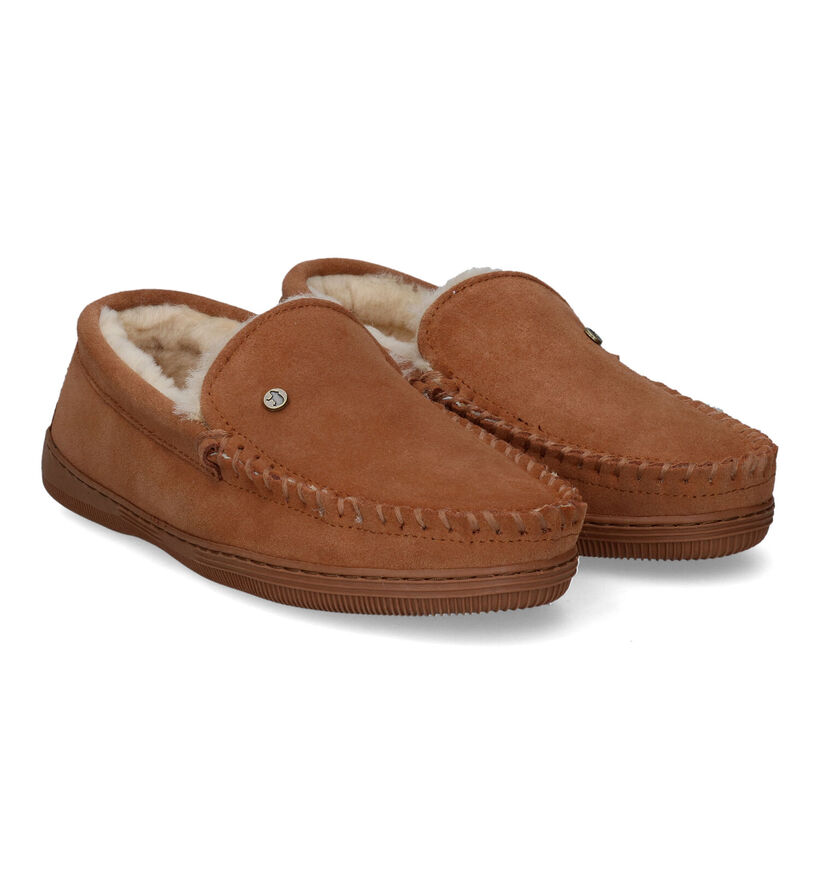 Warmbat Grizzly Cognac Pantoffels voor heren (314422)