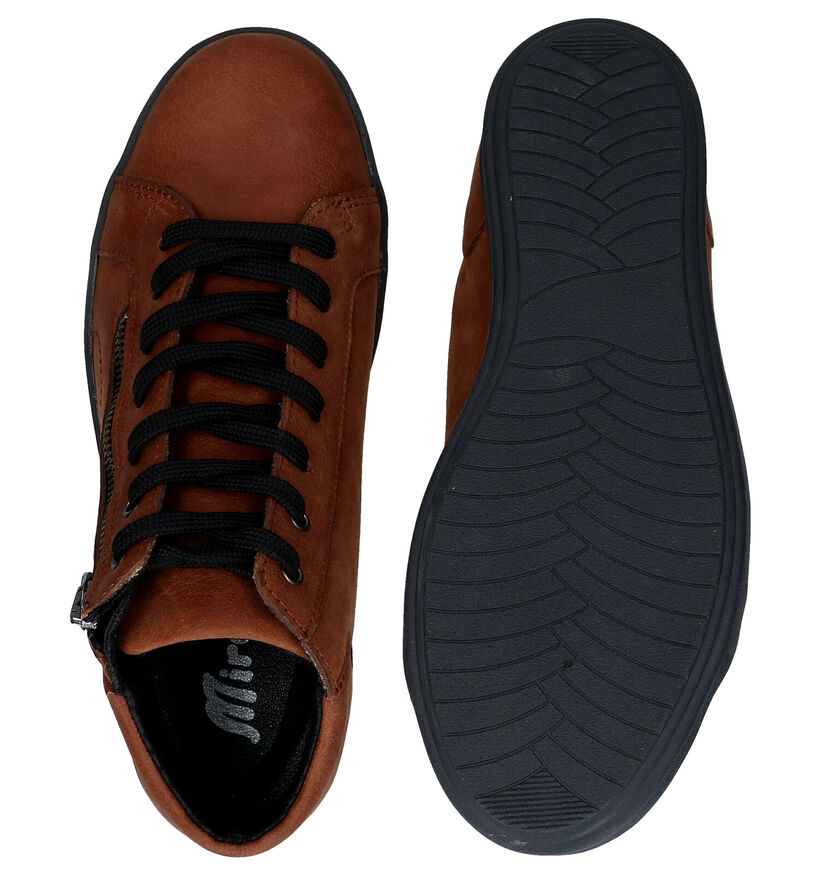 Mirel Cognac Veterschoenen in nubuck (279853)