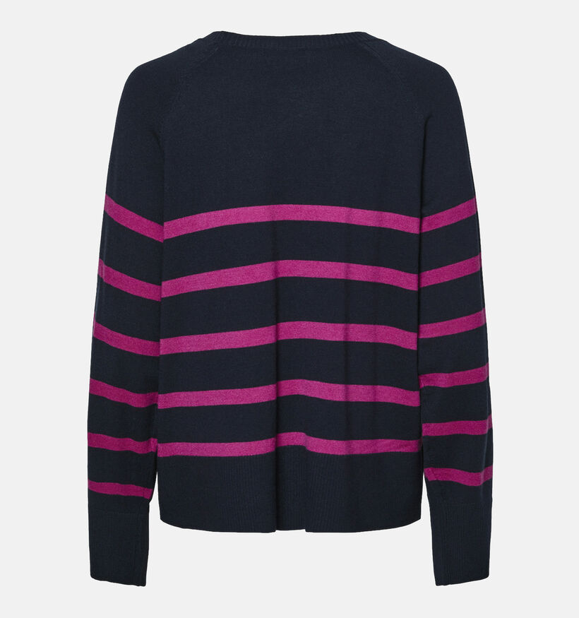 Pieces Sia Blauwe Gestreepte trui voor dames (344983)