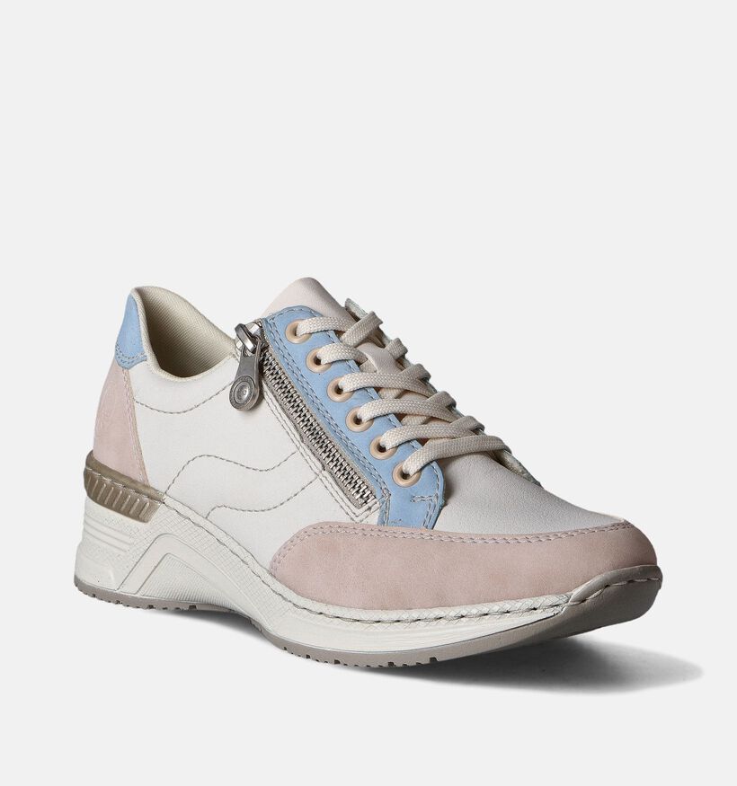 Rieker Baskets casual en Blanc pour femmes (351229) - pour semelles orthopédiques