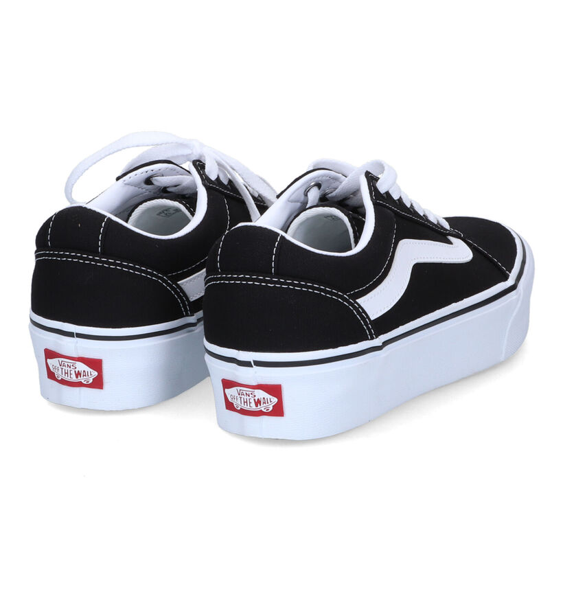 Vans Ward Platform Baskets de skate en Noir pour femmes (317792)