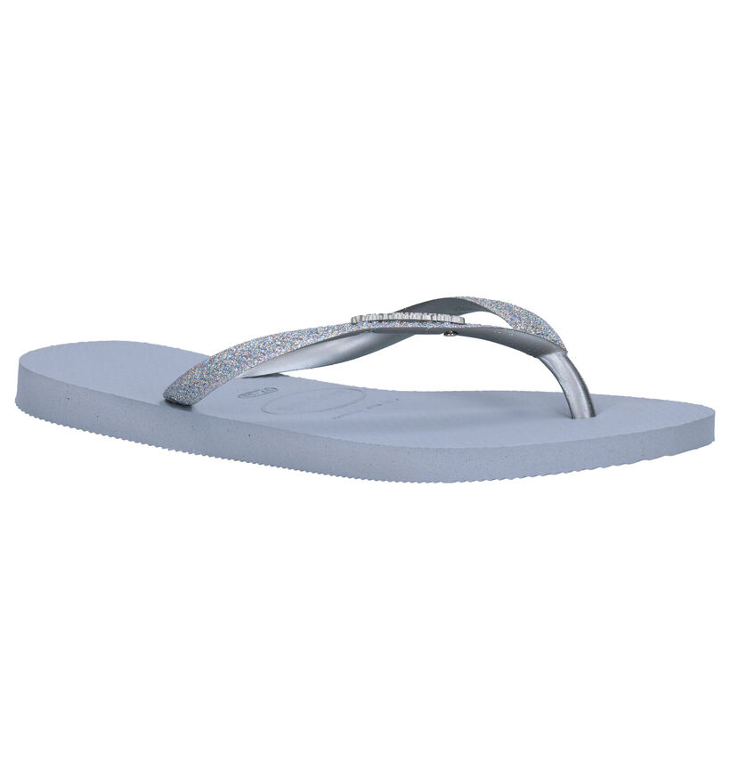 Havaianas Slim Glitter Tongs en Gris en synthétique (275870)