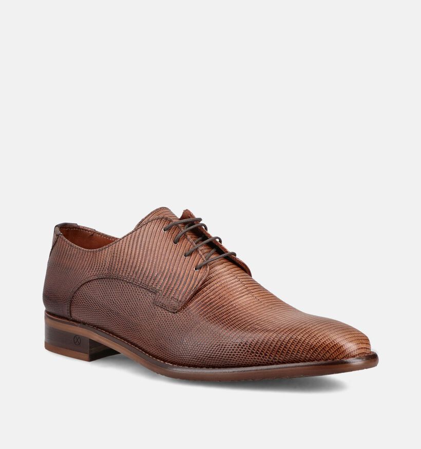 Ambiorix Jurassic Cognac Geklede Veterschoenen voor heren (382000)