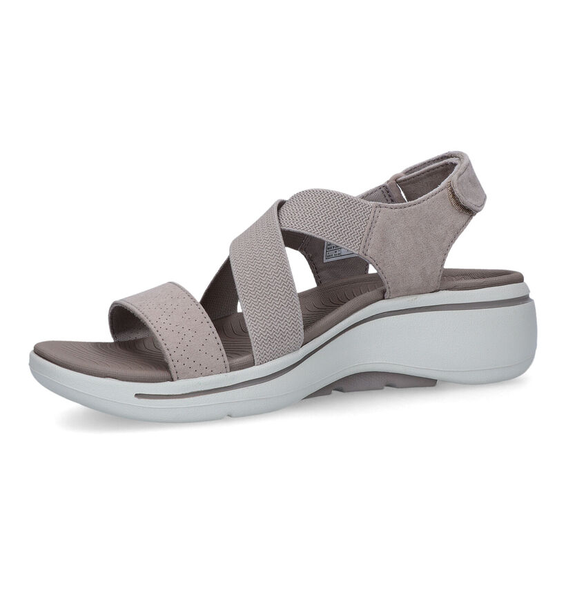 Skechers Go Walk Arch Fit Taupe Sandalen voor dames (321476)