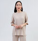 Pieces Lena T-shirt oversized en Beige pour femmes (342016)