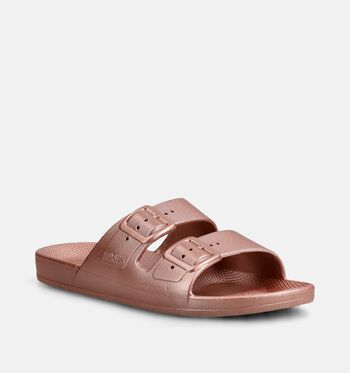 Freedom Moses Nu-pieds Beige/Or/Or rose