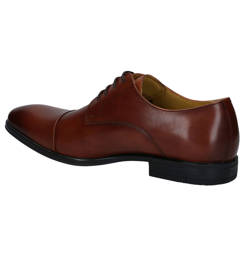 Steptronic Franco Cognac Veterschoenen in leer (283671)