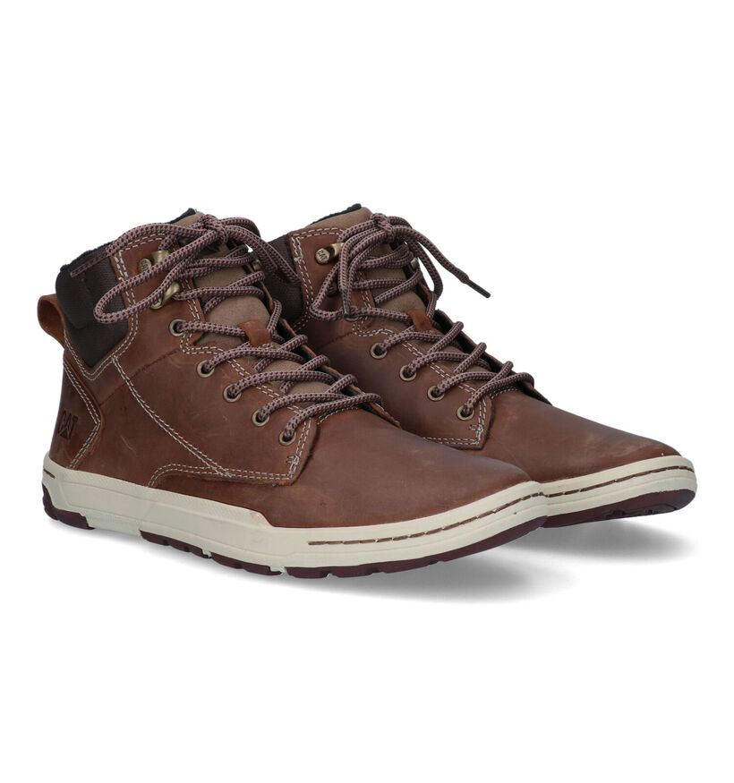 Caterpillar Colfax Bottines en Cognac pour hommes (329666) - pour semelles orthopédiques