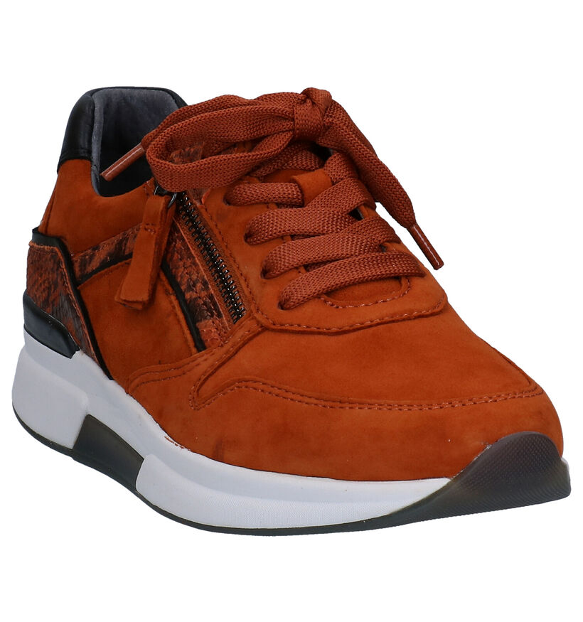 Gabor Rollingsoft Chaussures à Lacets en Orange en nubuck (283813)