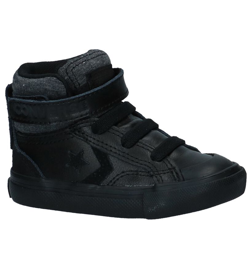 Converse Pro Blaze Strap HI Baskets en Noir pour garçons (293598) - pour semelles orthopédiques