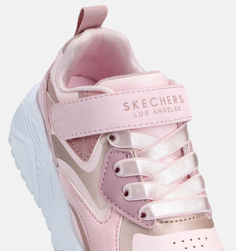 Skechers Uno Lite Metallic Burst Roze Sneakers voor meisjes (366290)
