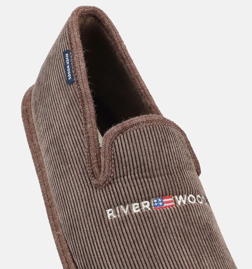 River Woods Heins Bruine Gesloten Pantoffels voor heren (363997) - geschikt voor steunzolen