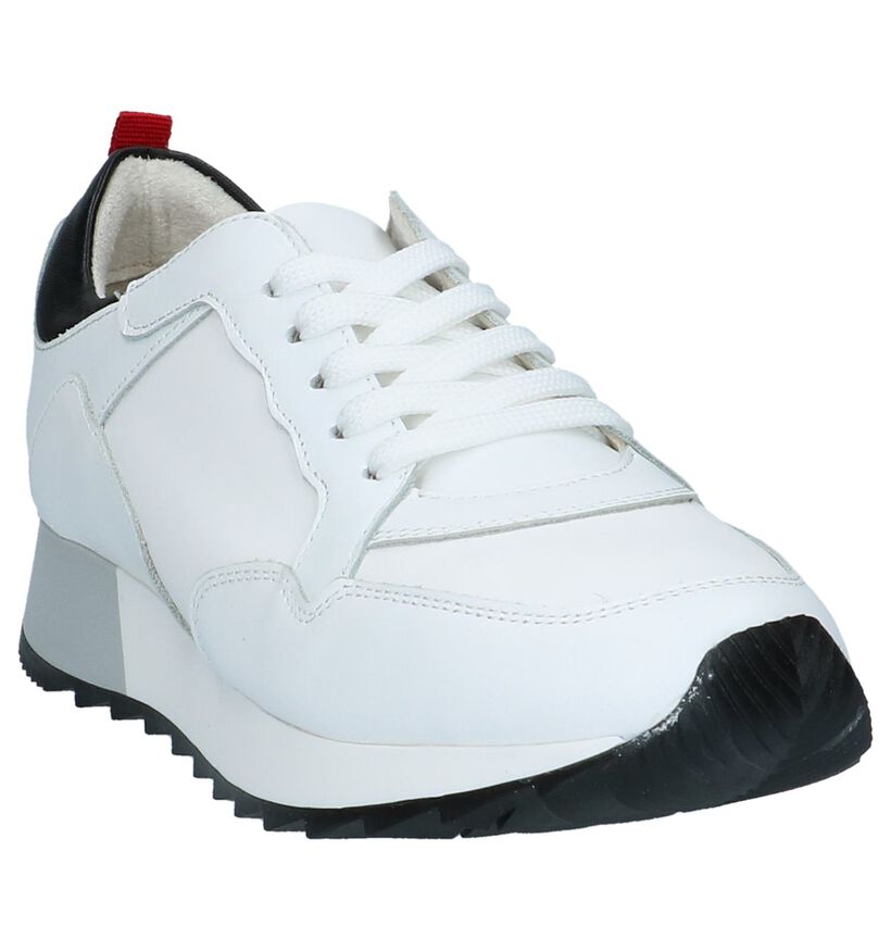 Witte Tamaris Lage Sneakers in leer (225682)