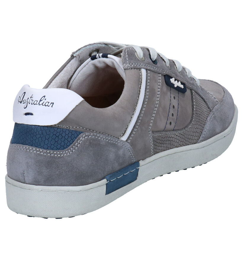 Australian Geronimo Chaussures à lacets en Gris en cuir (272445)