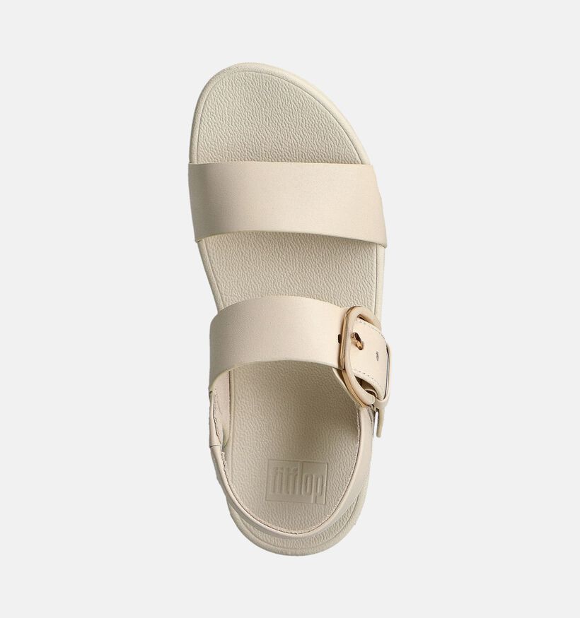 FitFlop Lulu Resin-Buckle Sandales compensées en Beige pour femmes (353670)