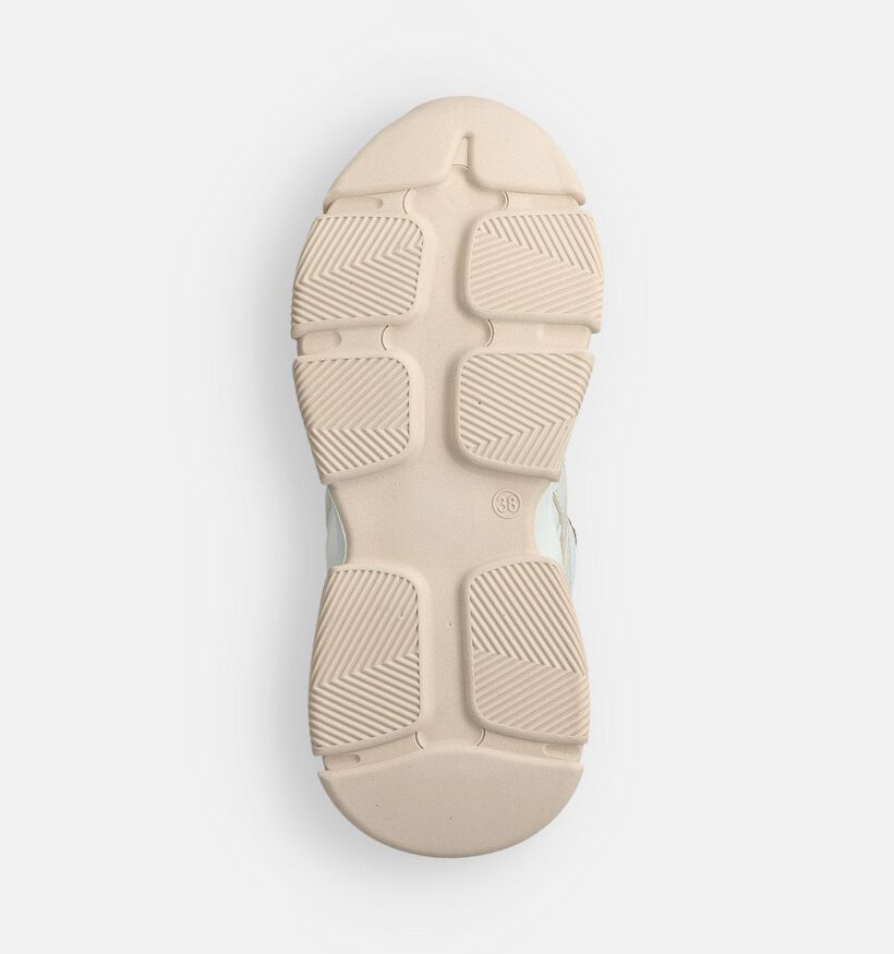 Posh by Poelman Ecru Veterschoenen voor dames (368757) - geschikt voor steunzolen