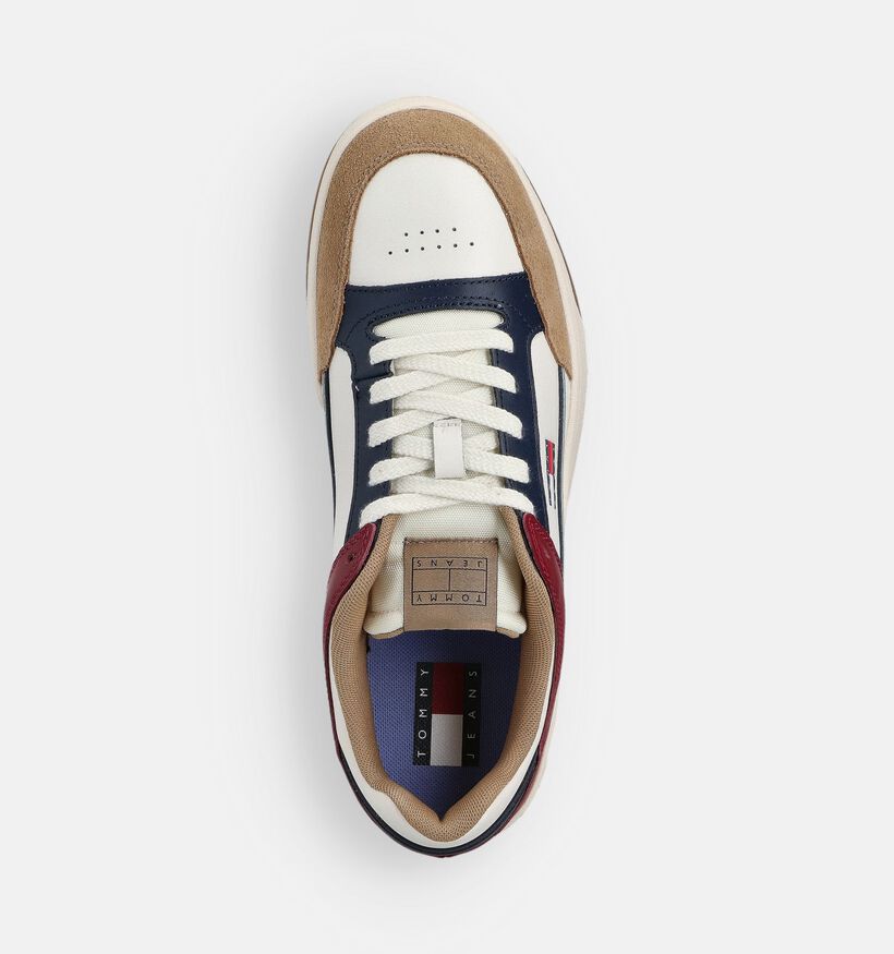 Tommy Hilfiger Cupsole Chaussures plates en Ecru/Bordeaux pour hommes (366155) - pour semelles orthopédiques