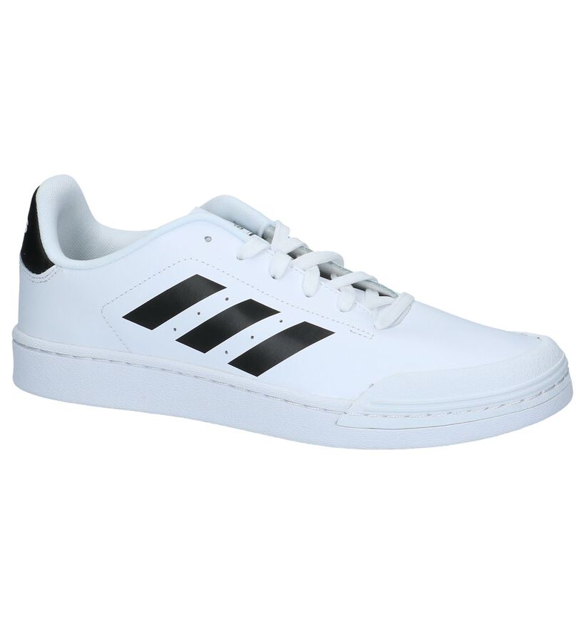 Witte Sneakers adidas Court in leer (221621)