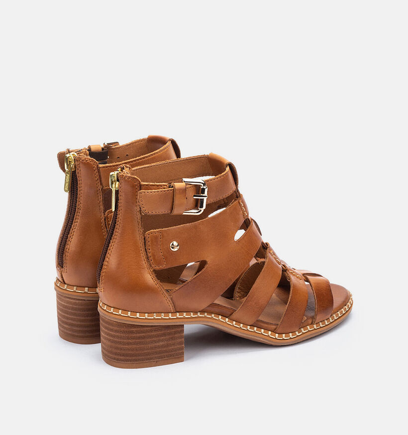 Pikolinos Blanes Sandales &agrave; talons en Cognac pour femmes (370538)