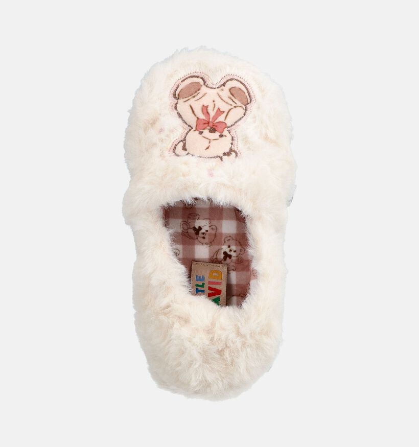 Laurent David Teddy Bear Ecru Pantoffels voor meisjes (381110)