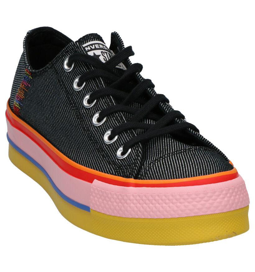 Converse AS Lift Rainbow Baskets en Noir en textile (252783)