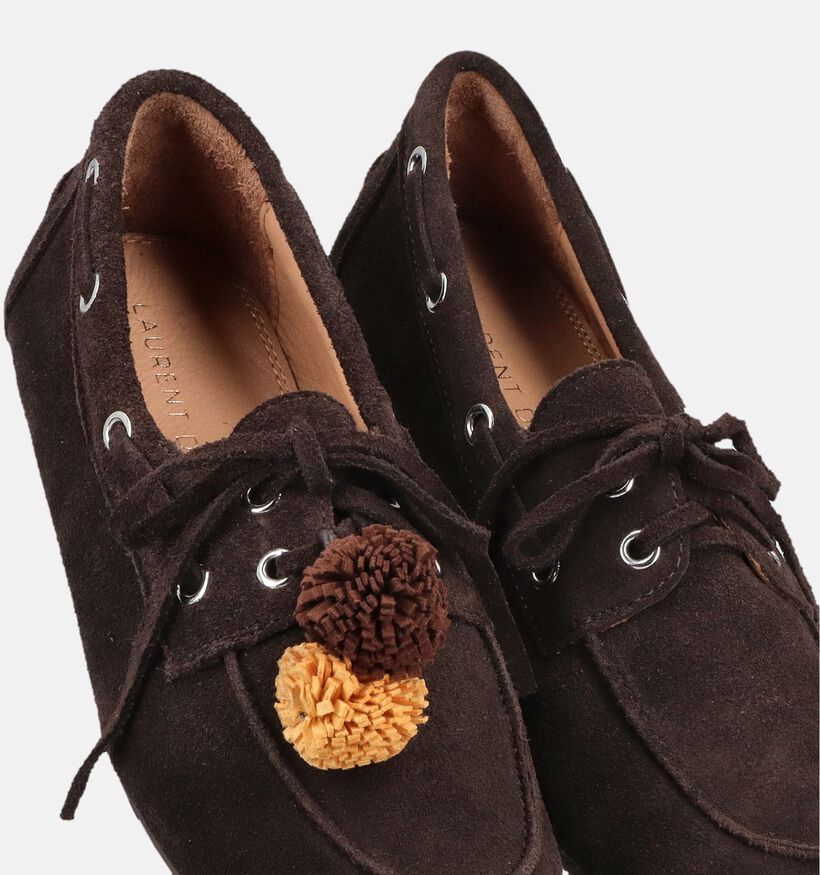 Laurent David Donkerbruine Bootschoenen voor dames (373662)