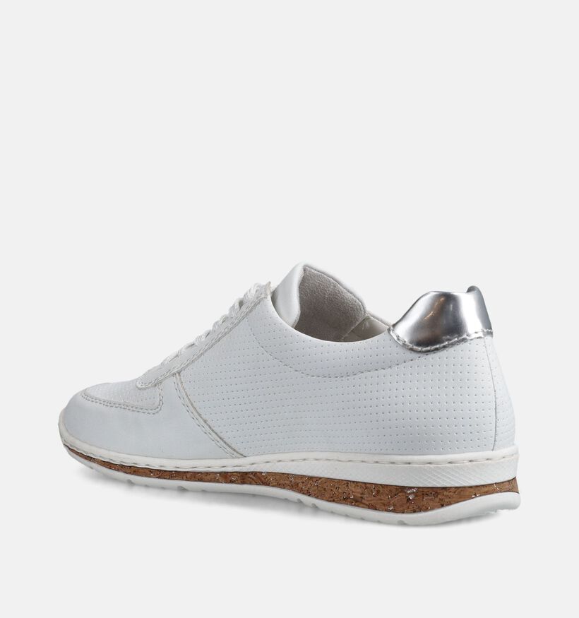 Rieker Witte Sneakers voor dames (367716) - geschikt voor steunzolen