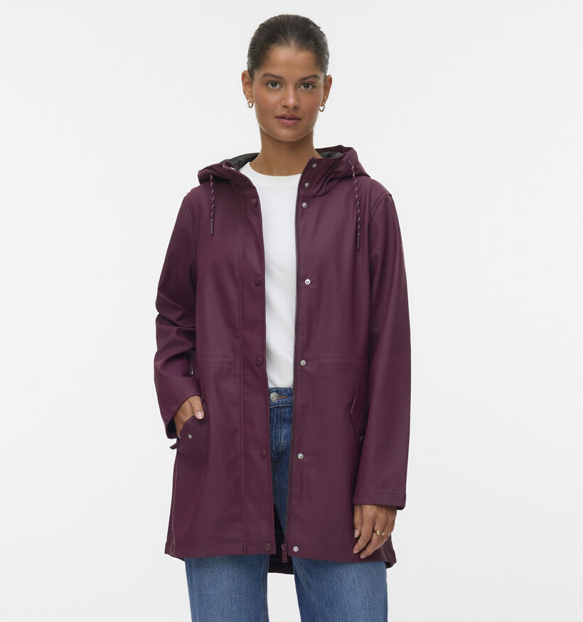 Vero Moda Malou Manteau long en Bordeaux pour femmes (377621)