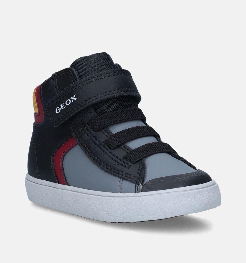 Geox Gisli Zwarte Hoge schoenen voor jongens (345937) - geschikt voor steunzolen