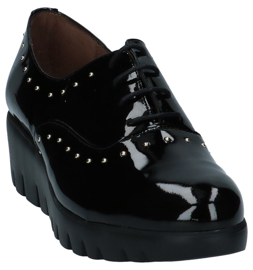 Wonders Chaussures à lacets en Noir en cuir (232038)