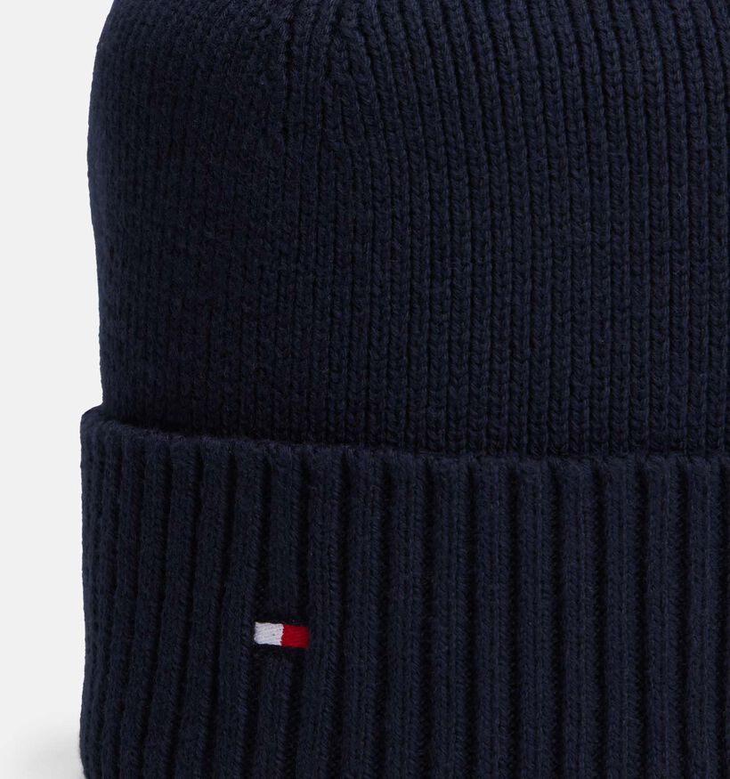 Tommy Hilfiger Flag Pima  Bonnet en Bleu fonc&eacute; pour hommes (379520)