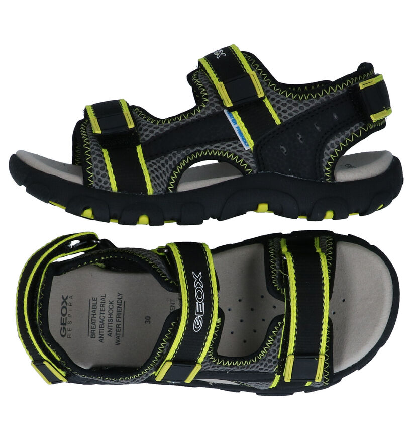 Geox Strada Zwarte Sandalen voor jongens (291777)
