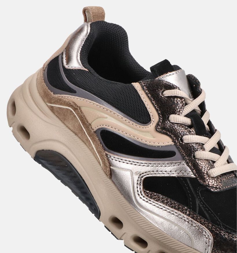 Gabor Comfort Zwarte Sneakers met Veter voor dames (376945) - geschikt voor steunzolen