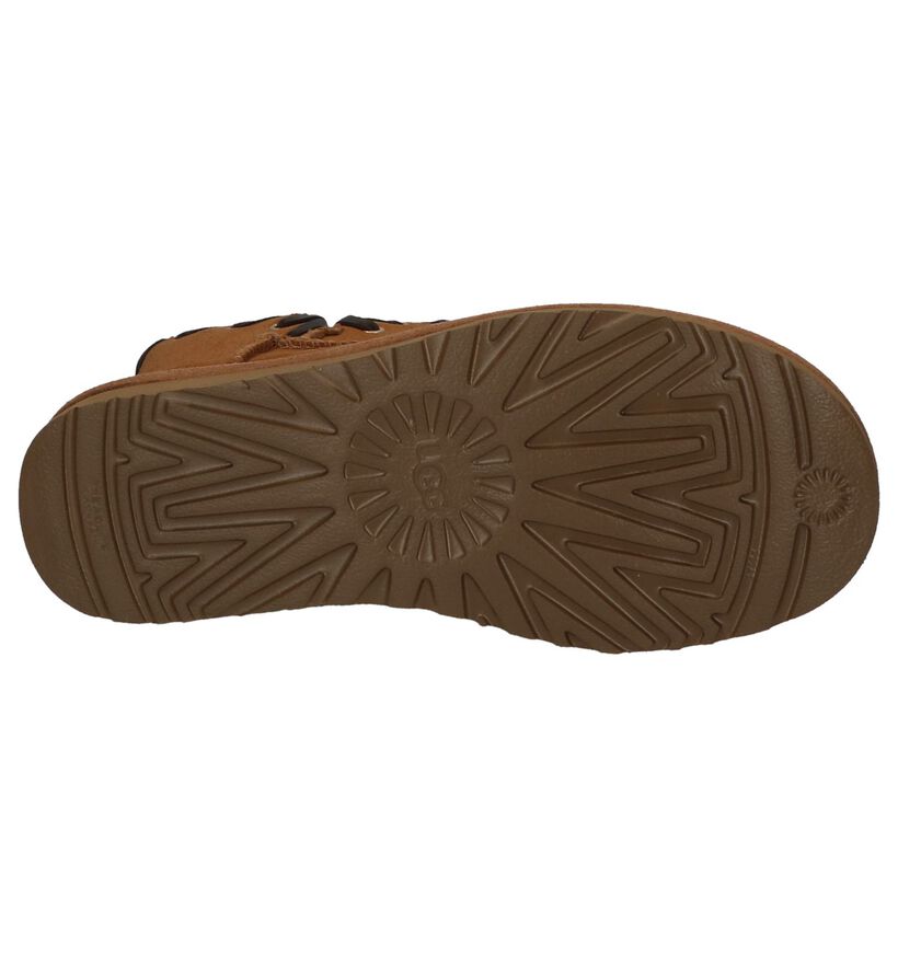 Cognac Korte Laarzen UGG Aidah in daim (200145)