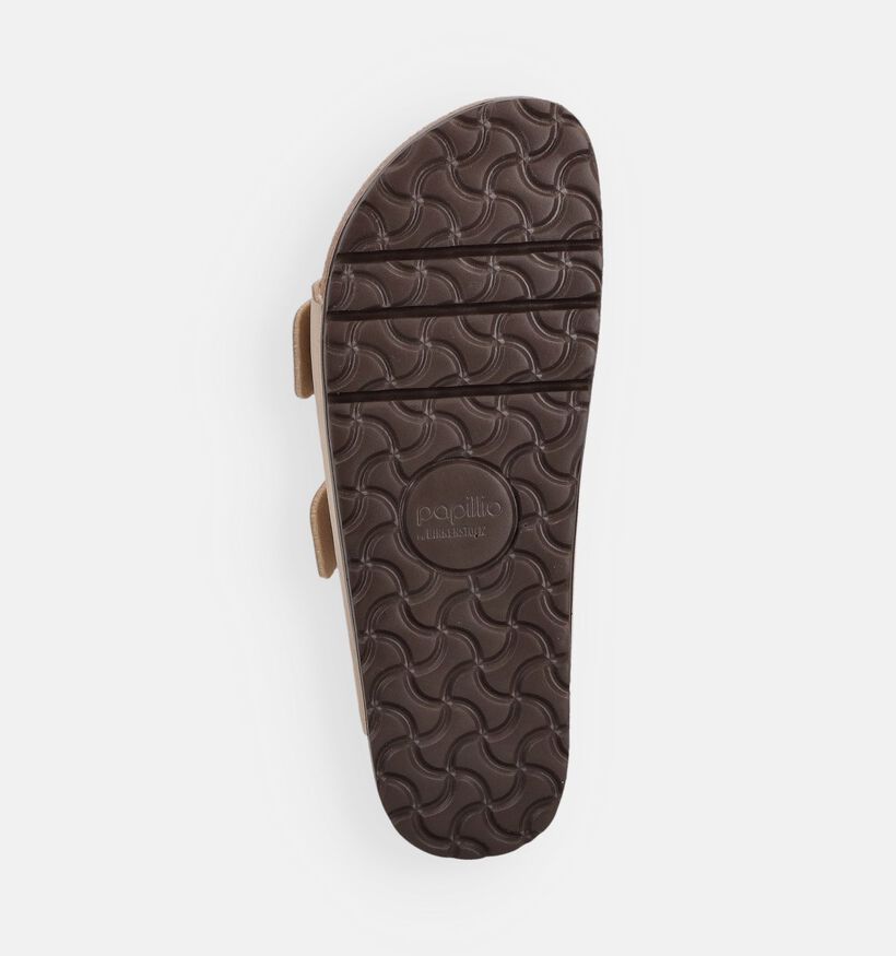 Birkenstock Arizona Pap Flex Platform Birko-Flor Beige Slippers voor dames (368214)