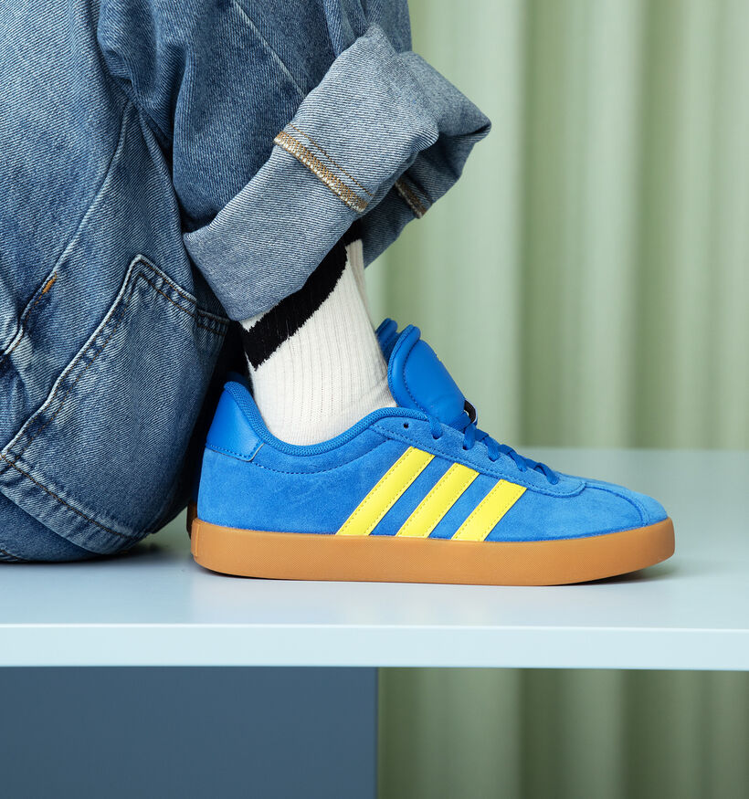 adidas VL Court 3.0 Gele Sneakers voor jongens, meisjes (350160)