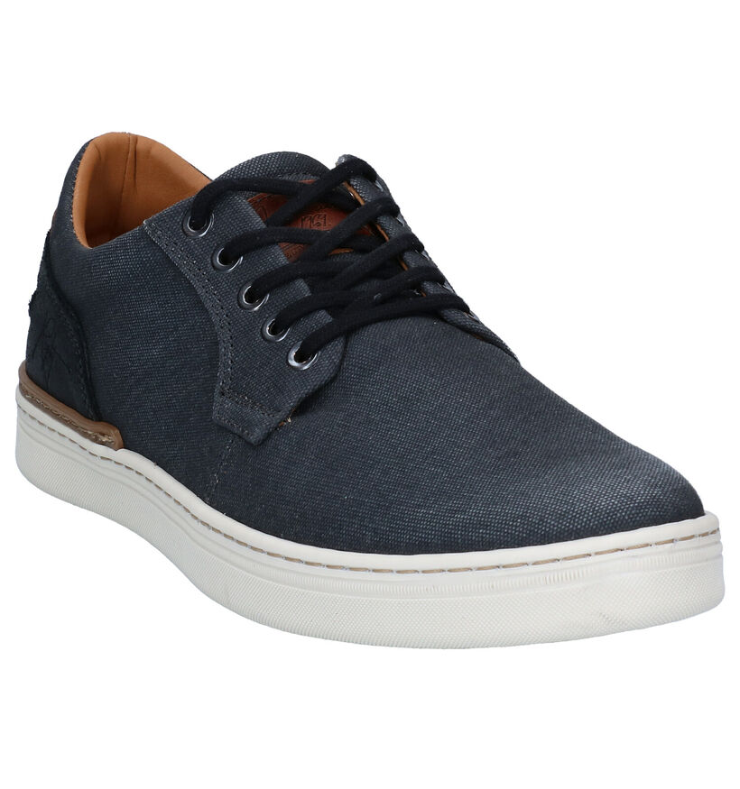 Bullboxer Zwarte Veterschoenen in nubuck (300222)