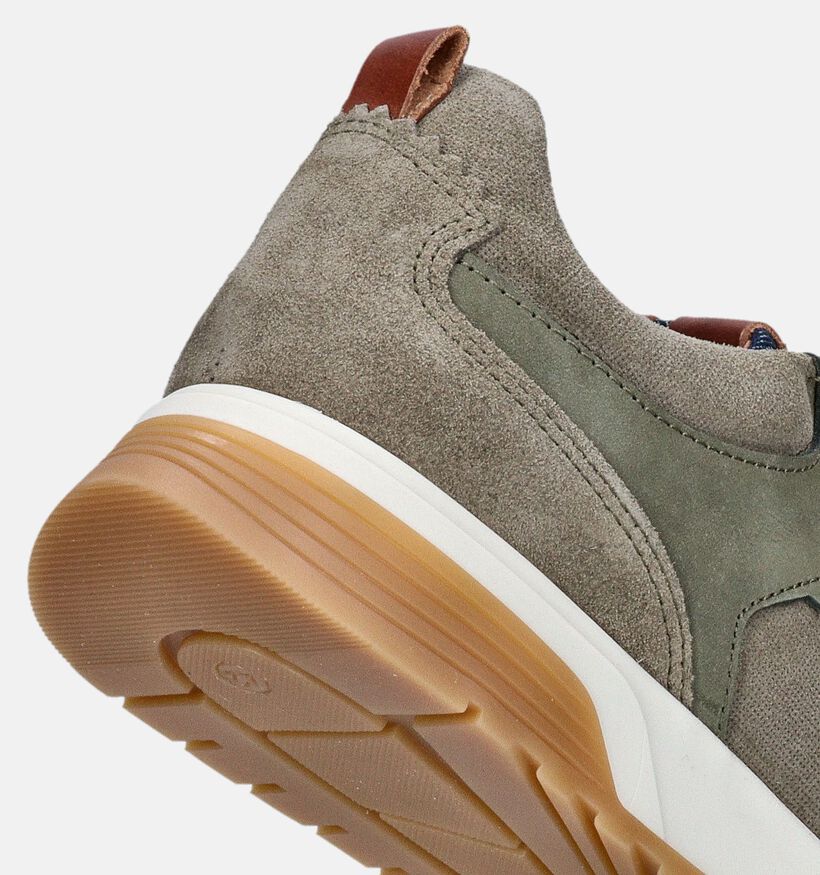 Bufflox Berlin Chaussures à lacets en Vert khaki pour hommes (353921) - pour semelles orthopédiques
