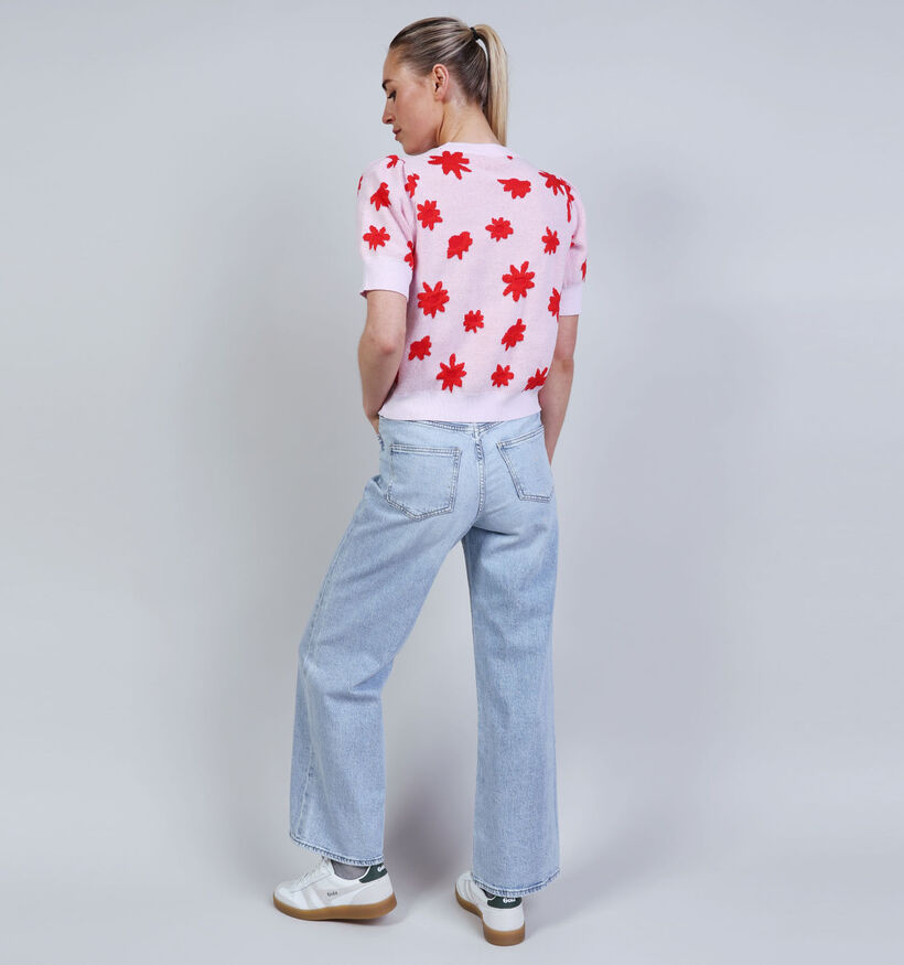 Vila Mavis Roze Pull met Korte Mouwen voor dames (374835)