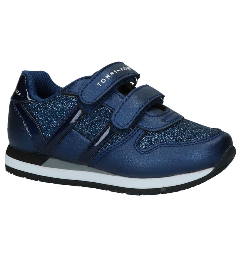 Donkerblauwe Geklede Sneakers met Glitters Tommy Hilfiger in kunstleer (225254)