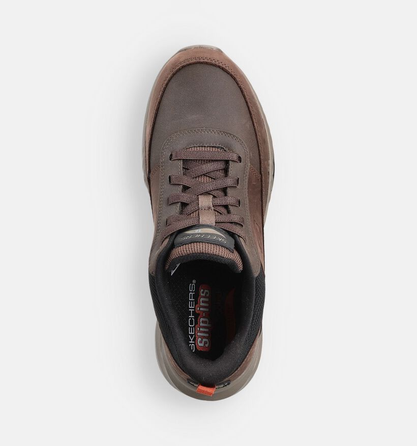 Skechers Arch Fit Orvan Moxley Baskets en Marron pour hommes (360867)