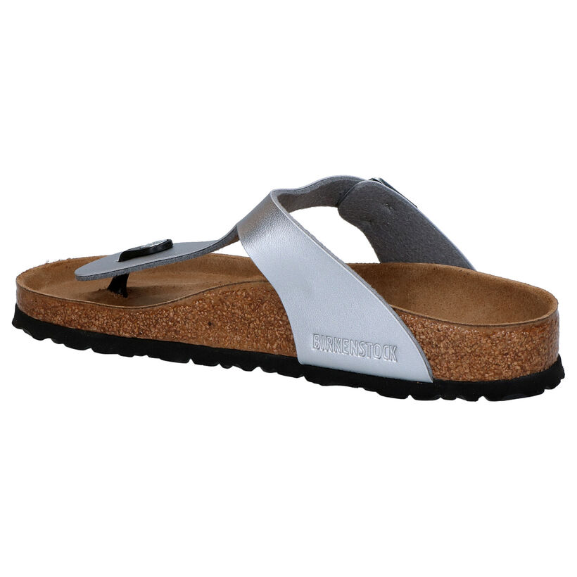 Birkenstock Gizeh Birko-Flor Zwarte Teenslippers voor dames (338058)