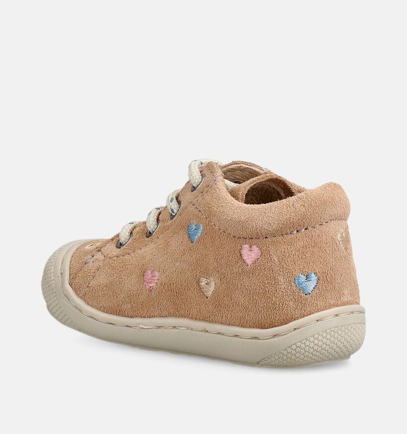 Naturino Cocoon Beige Babysneakers voor meisjes (371590) - geschikt voor steunzolen