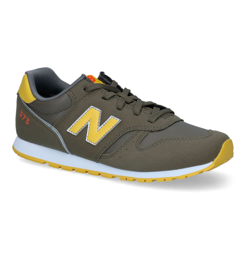 New Balance YC373 Baskets en Kaki pour garçons (312316) - pour semelles orthopédiques