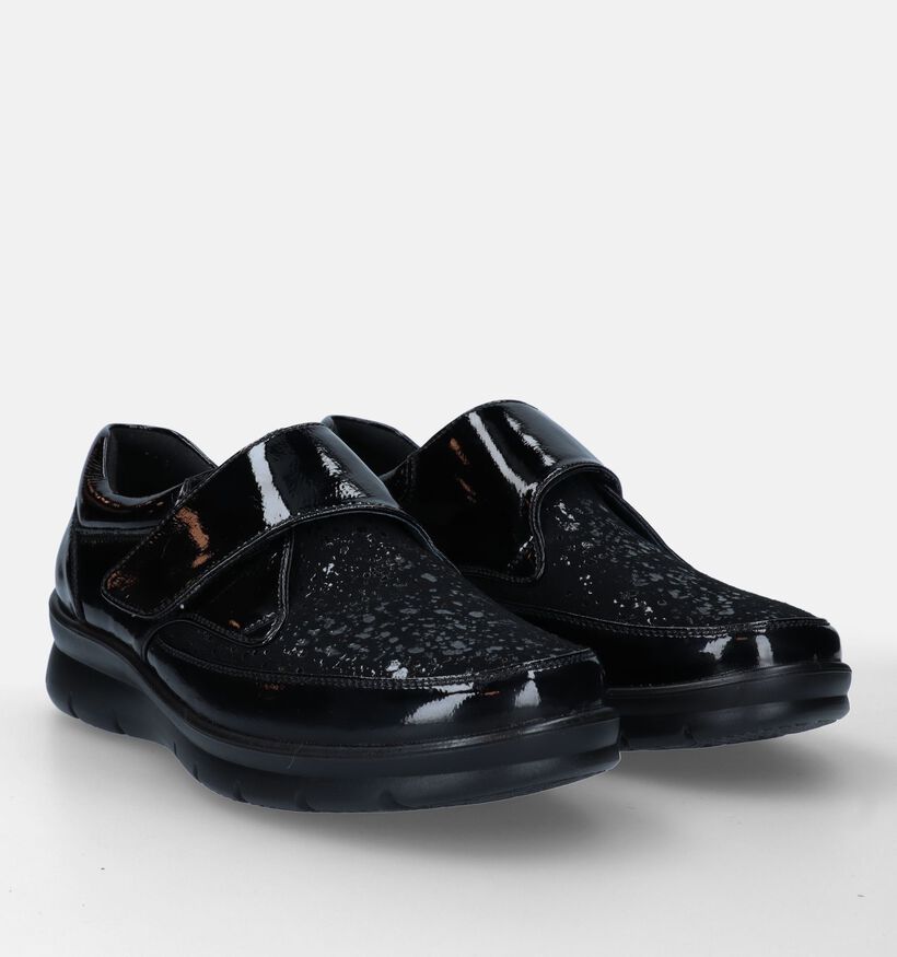 G-Comfort Zwarte Velcroschoenen voor dames (331687) - geschikt voor steunzolen